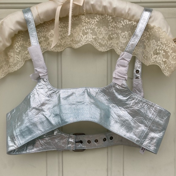 Free People Rebel Leather Harness, Color Stardust, M $98.00 NWT - Picture 3 of 11